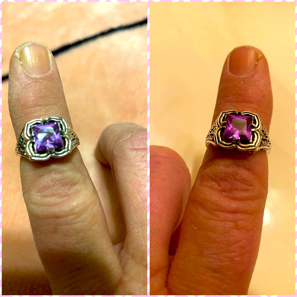 ‼️‼️ SOLD ‼️‼️Sz 7.25~7.5 Lab Alexandrite same as real) Solid 925 Ring